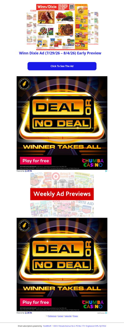 🔥 Winn Dixie Ad (7/29/26 - 8/4/26) Early Preview