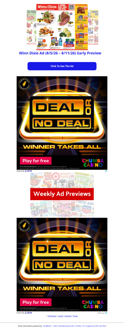 🔥 Winn Dixie Ad (8/5/26 - 8/11/26) Early Preview