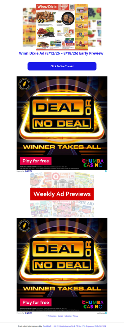 🔥 Winn Dixie Ad (8/12/26 - 8/18/26) Early Preview