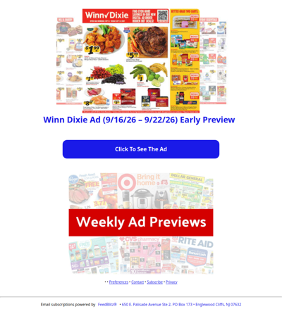 🔥 Winn Dixie Ad (9/16/26 - 9/22/26) Early Preview