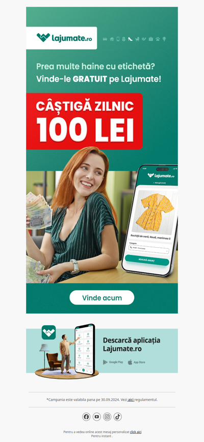 Vine vreme rece?🥶Adauga anunt GRATUIT si castiga 100 LEI pe zi💰