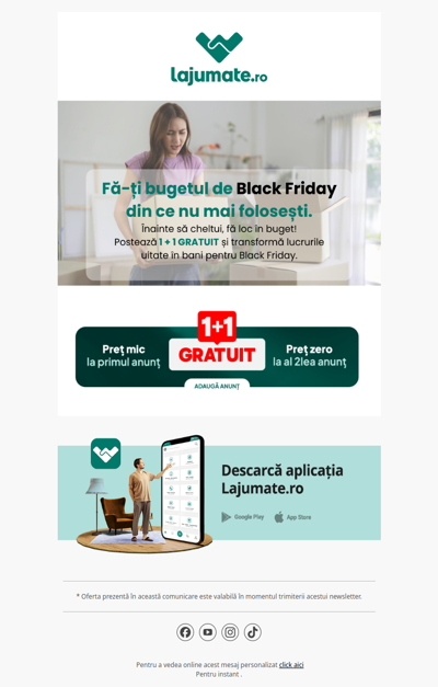 🔥Vrei bani înainte de Black Friday?💰 Deschide Ghidul 1+1 GRATUIT➡️