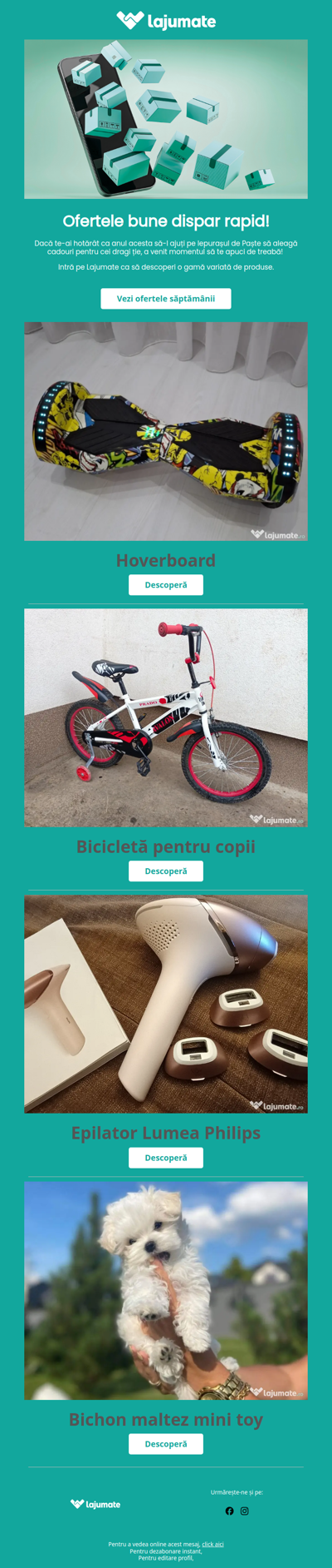 😍 Anunțurile de neratat nu mai sunt greu de găsit. Descoperă ofertele săptămânii ➡️