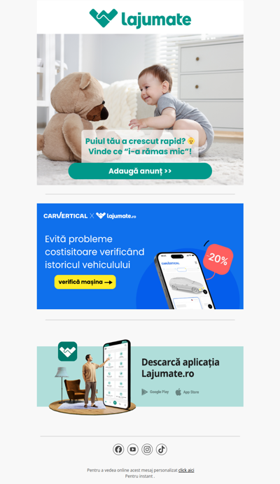 Puiul tău a crescut rapid? 👶 Adaugă anunț și vinde ce 