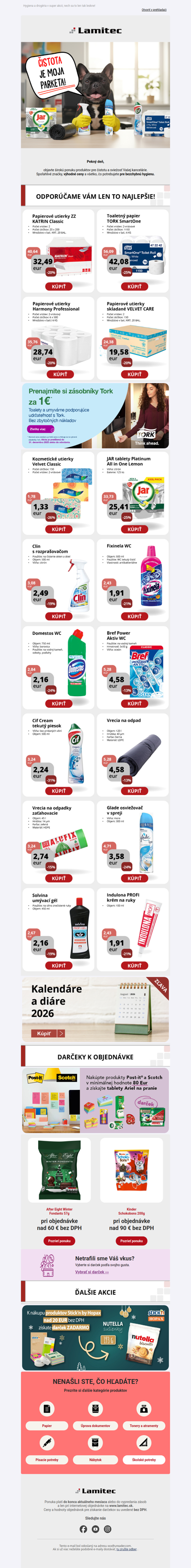 ✨✅ Udržujte čistotu s úsmevom, hygienické produkty v zľavách!