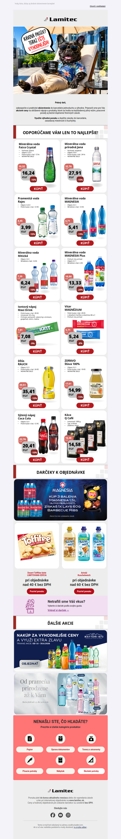 🥤 Výhodné ceny na nápoje a občerstvenie!