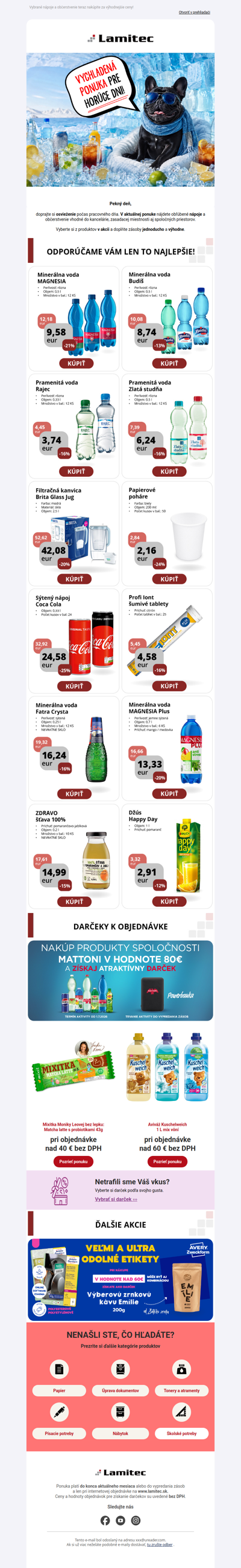 ☀️🥤Osviežte si pracovný deň s výhodnou ponukou nápojov!