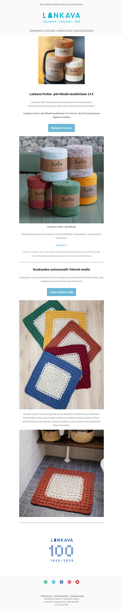 Lankava Frotee -pörrökude edulliseen tasahintaan 13 €