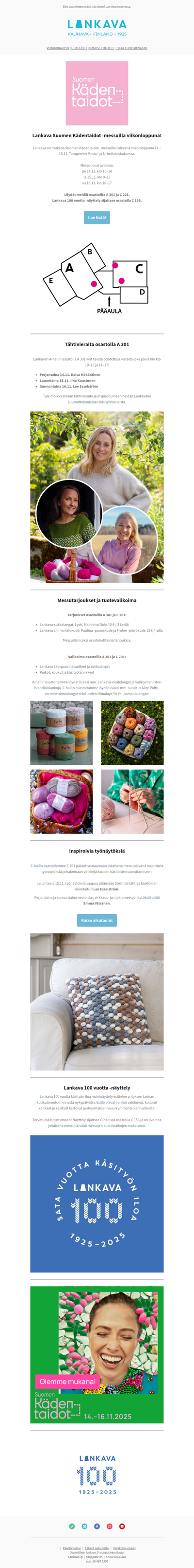 Lankava mukana Suomen Kädentaidot -messuilla viikonloppuna!