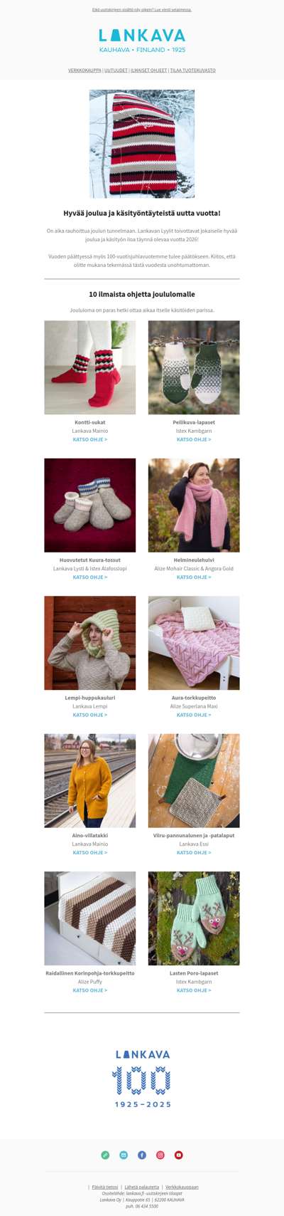 Katso 10 ilmaista käsityöohjetta joululomalle