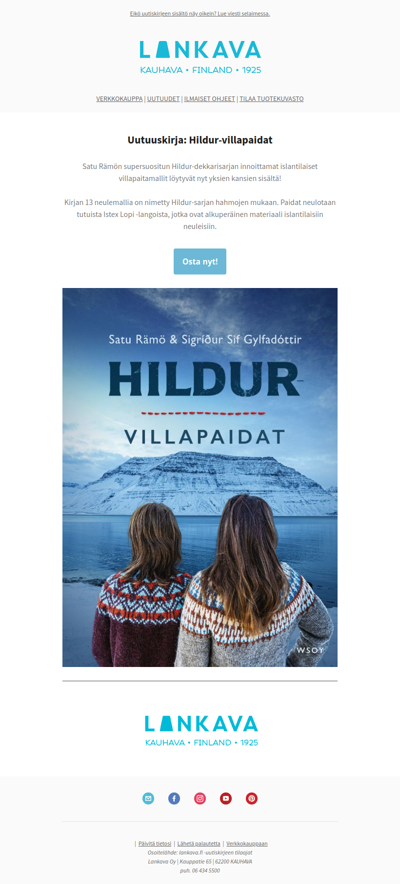 Uutuuskirja: Hildur-villapaidat