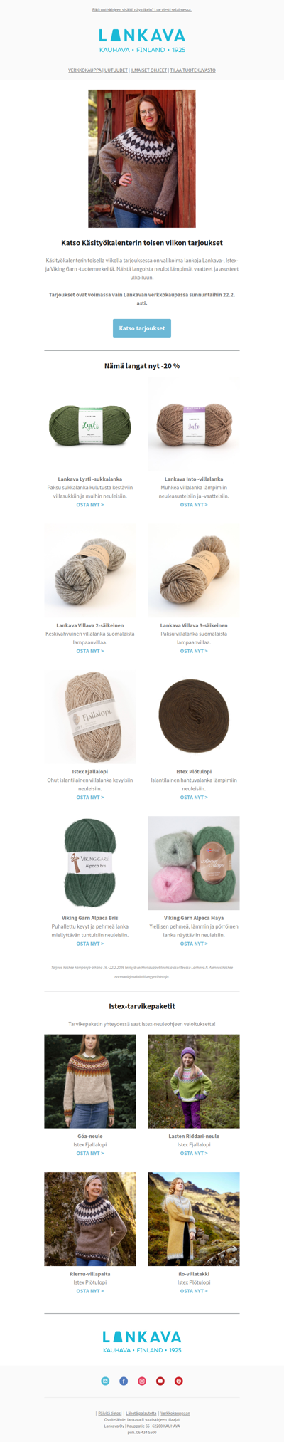 Katso Käsityökalenterin toisen viikon tarjoukset!