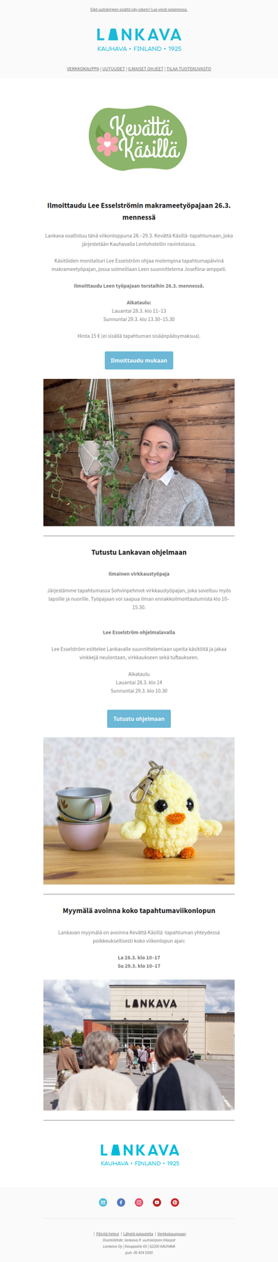 Ilmoittaudu Lee Esselströmin makrameetyöpajaan 26.3. mennessä