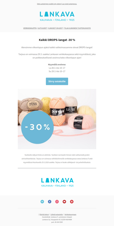 Kaikki DROPS-langat -30 %