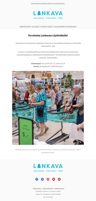 Tervetuloa Lankavan Löytöviikolle 27.7.–1.8.