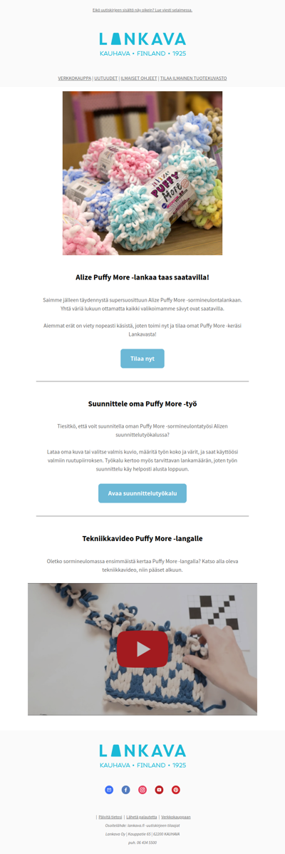 Alize Puffy More -lankaa jälleen saatavilla!