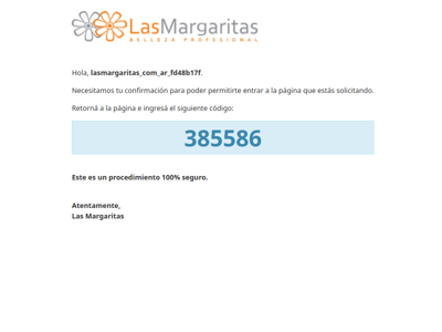 Tu clave de acceso es 385586