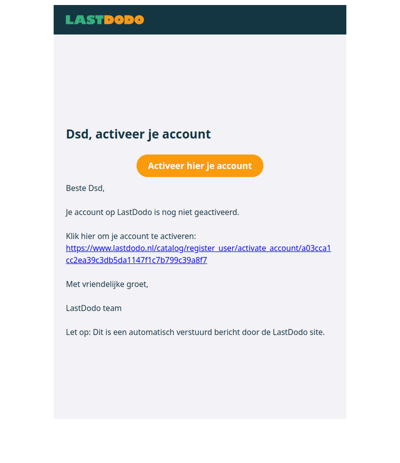 Dsd, activeer je account