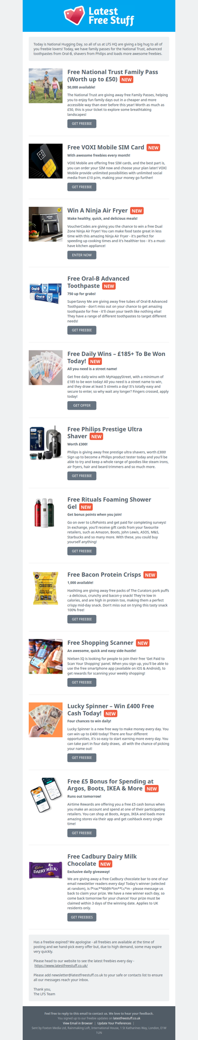 Free National Trust Pass, Oral-B Toothpaste, Philips Shaver & More