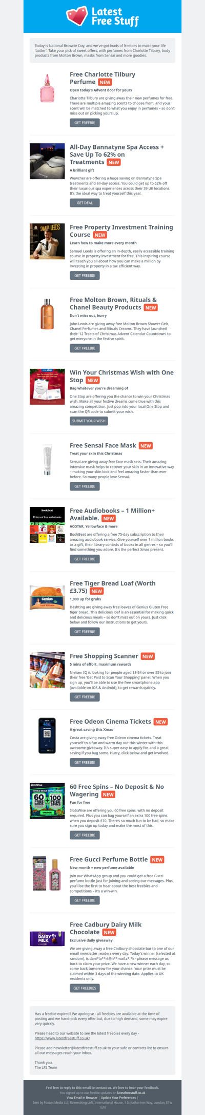 Free Charlotte Tilbury Perfume, Molton Brown Products, Sensai Face Mask & More