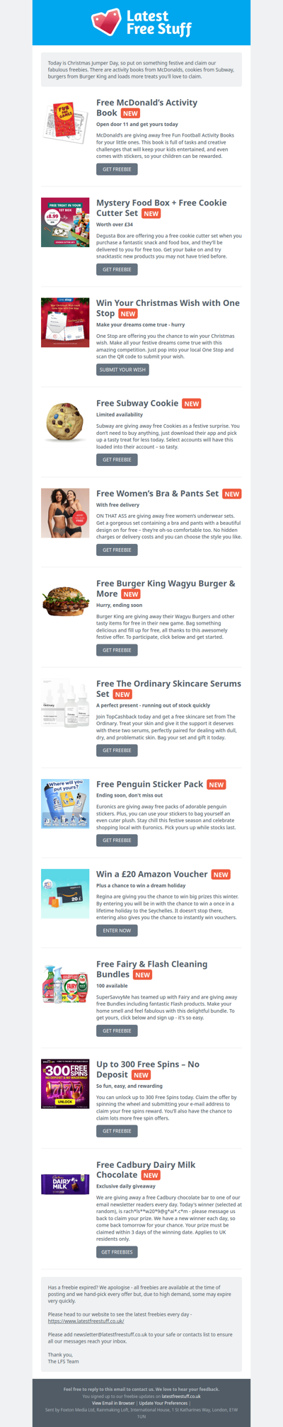 Free McDonald's Book, Subway Cookie, Burger King Burger & More