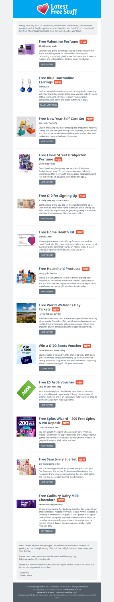 Free Valentino Perfume, Floral Street Perfume, Home Health Kit & Mor