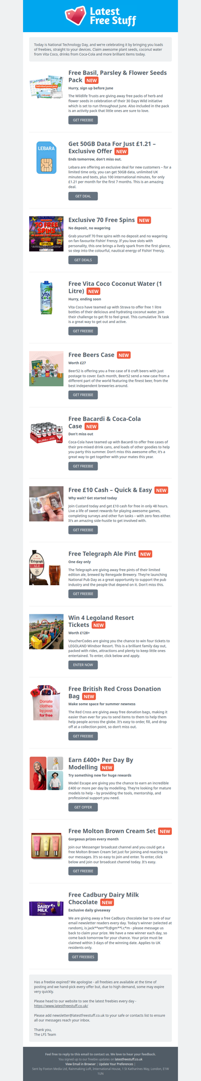 Free Plant Seeds, Vita Coco Coconut Water, Coca-Cola Drinks & More
