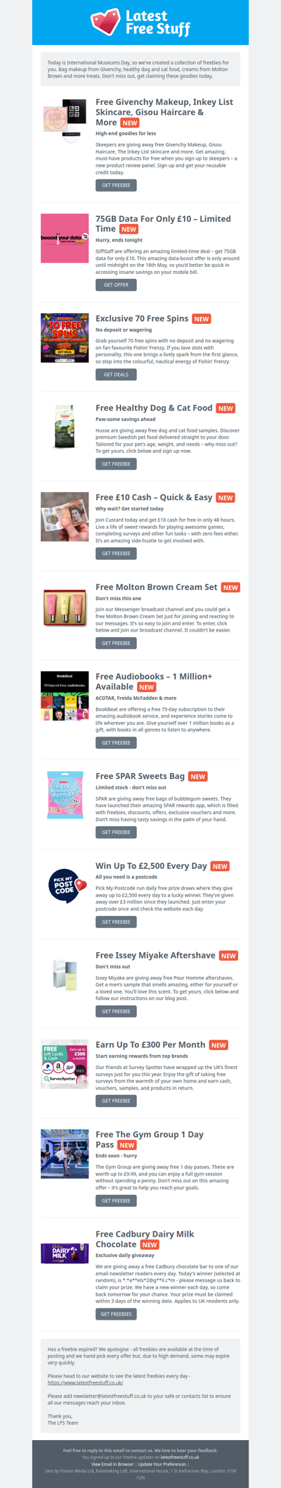 Free Givenchy Makeup, Pet Food, Molton Brown Cream & More