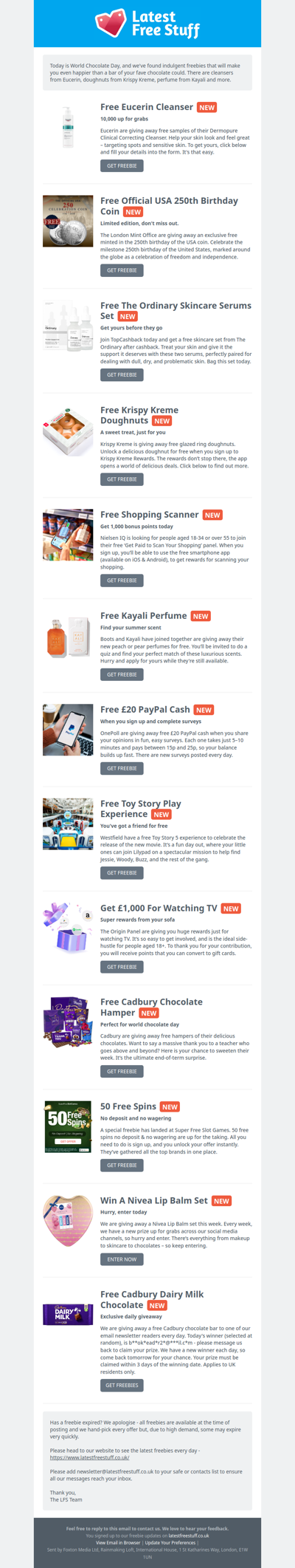 Free Eucerin Cleanser, Krispy Kreme Doughnuts, Kayali Perfume & More
