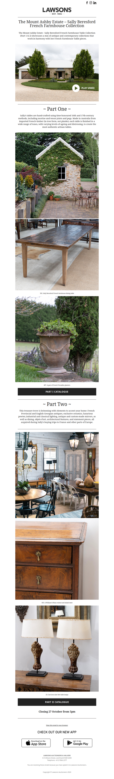 The Mount Ashby Estate Part I & II – Sally Beresford French Farmhouse Collection