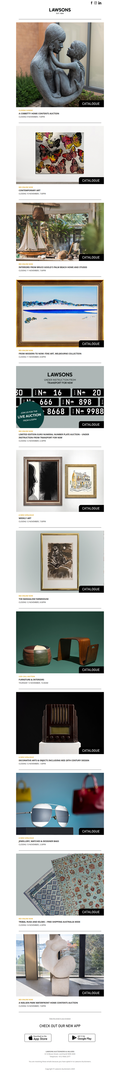 This Week at Lawsons: New Arrivals & Final Calls