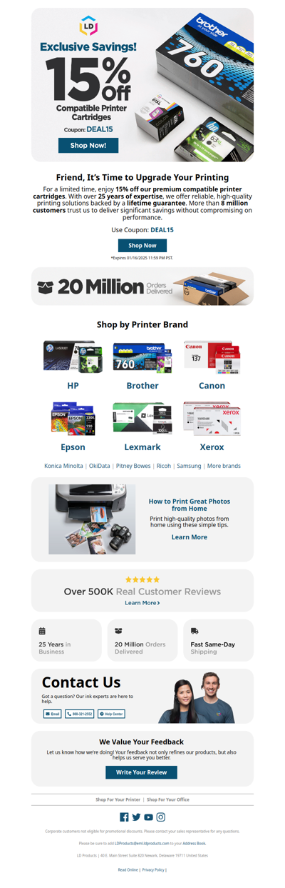 🖨️ Your Printing Solution: 15% Off Compatible Ink