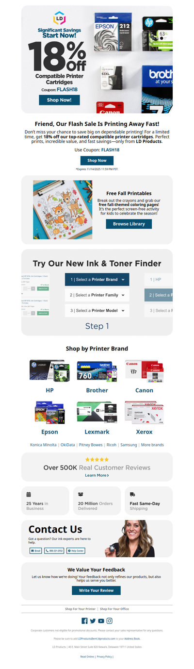 ⚡ Time’s Almost Up—Save 18% on Ink!