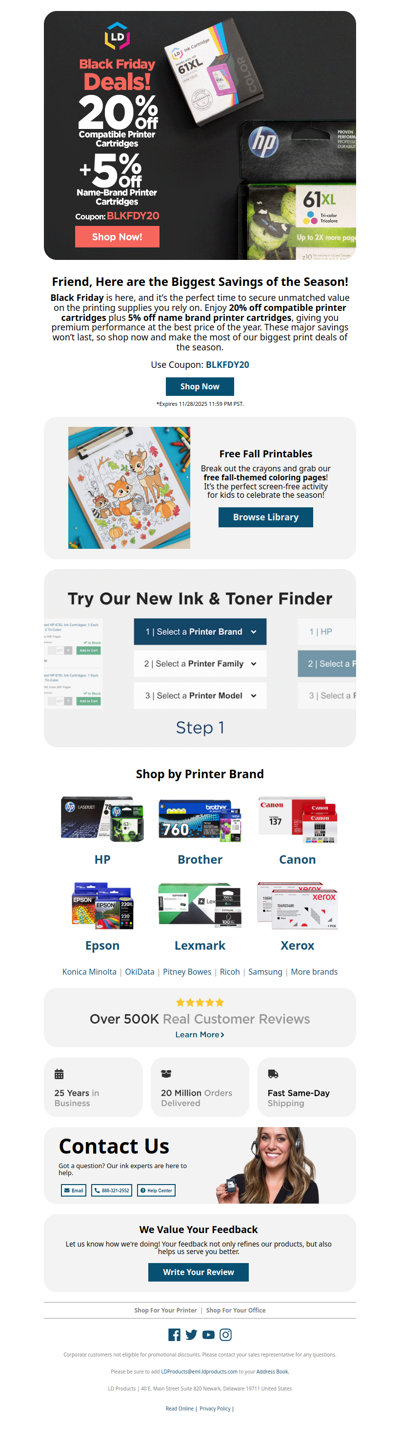 Your Black Friday Deal Awaits—Go! 20% Off Ink!