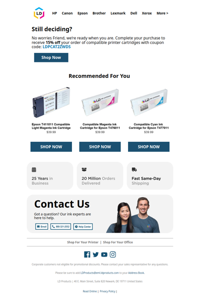 Don't Leave Your Printer Empty–Save Now | 15% Off
