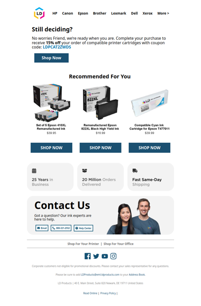 Don't Leave Your Printer Empty–Save Now | 15% Off