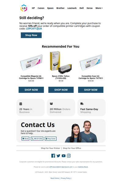 Save 10% Now on Quality, High-Value Printer Ink