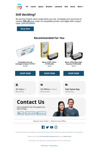 Don't Leave Your Printer Empty–Save Now | 15% Off