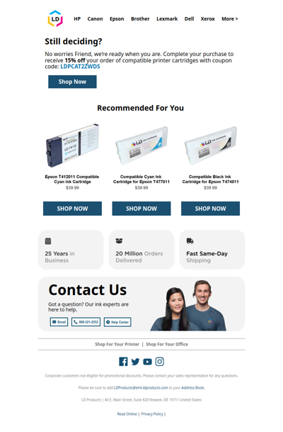 Don't Leave Your Printer Empty–Save Now | 15% Off