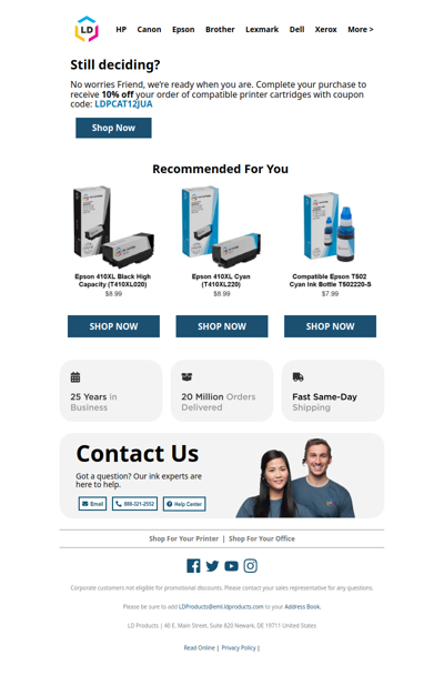 Save 10% Now on Quality, High-Value Printer Ink