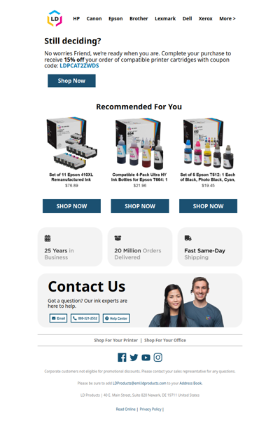 Don't Leave Your Printer Empty–Save Now | 15% Off
