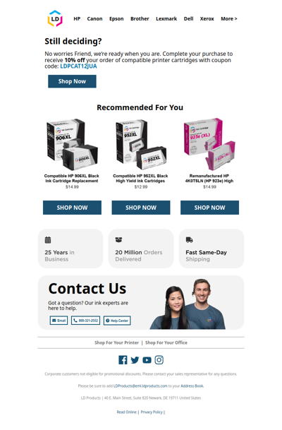Save 10% Now on Quality, High-Value Printer Ink