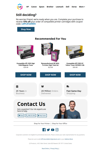 Don't Leave Your Printer Empty–Save Now | 15% Off
