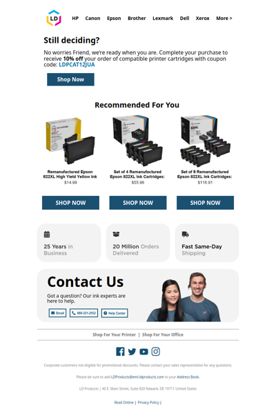 Save 10% Now on Quality, High-Value Printer Ink