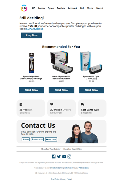 Don't Leave Your Printer Empty–Save Now | 15% Off