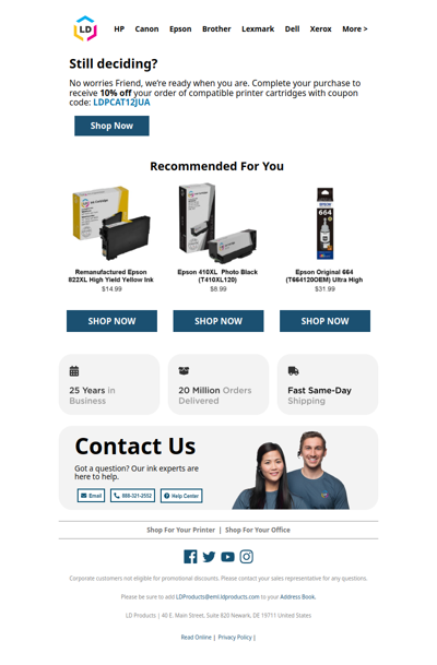 Save 10% Now on Quality, High-Value Printer Ink