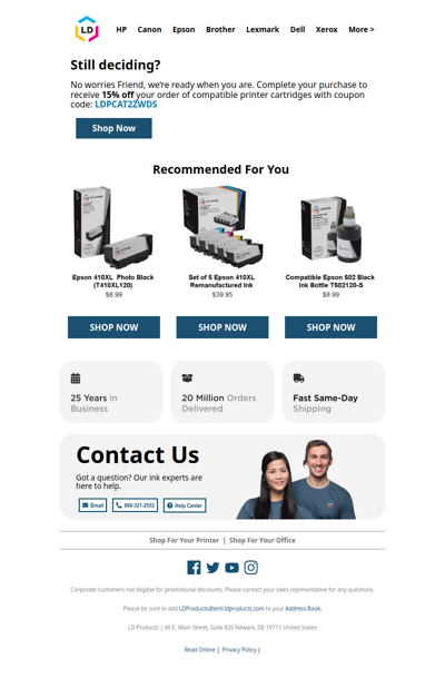 Don't Leave Your Printer Empty–Save Now | 15% Off