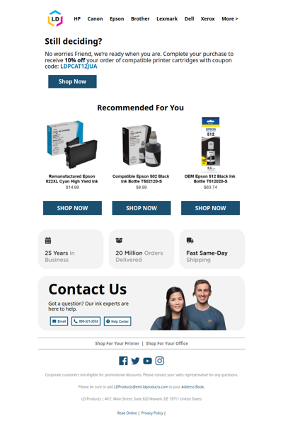 Save 10% Now on Quality, High-Value Printer Ink