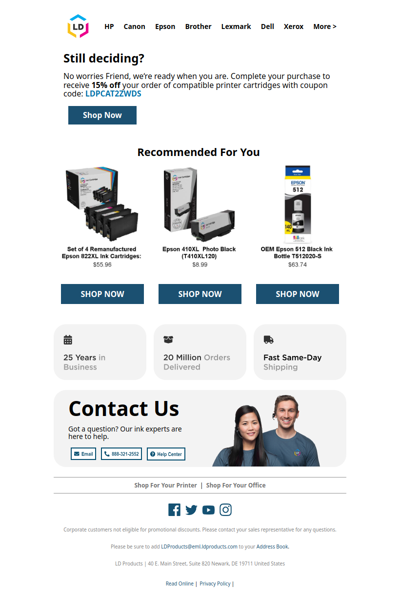 Don't Leave Your Printer Empty–Save Now | 15% Off