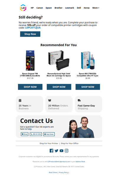 Save 10% Now on Quality, High-Value Printer Ink